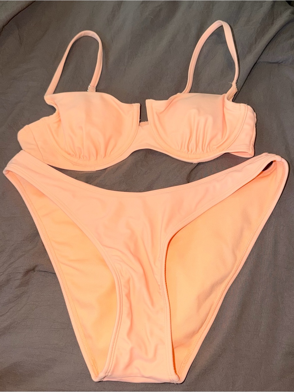 Peach Underwire Bikini Set